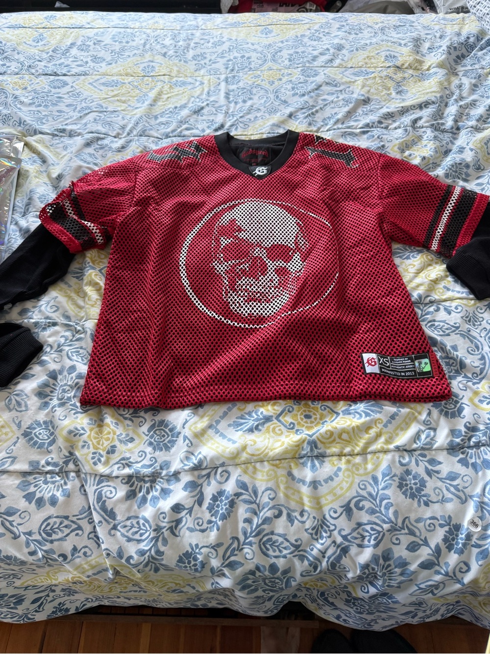 Godspeed Men’s Red Skull Mesh Jersey Top